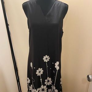 Black Floral Midi Dress